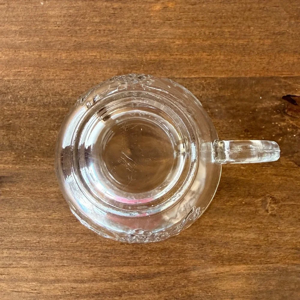 Vintage‎ Anchor Hocking Clear Grapevine Punch Cup Pressed Glass Mug